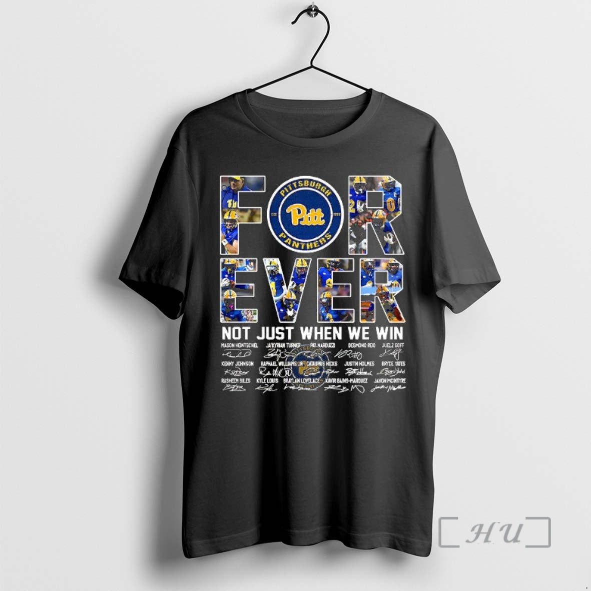 Officials Pittsburgh Panthers Ncaa Forever Not Just When We Win Player Name And Signature Collage T-Shirts, Hoodie,...