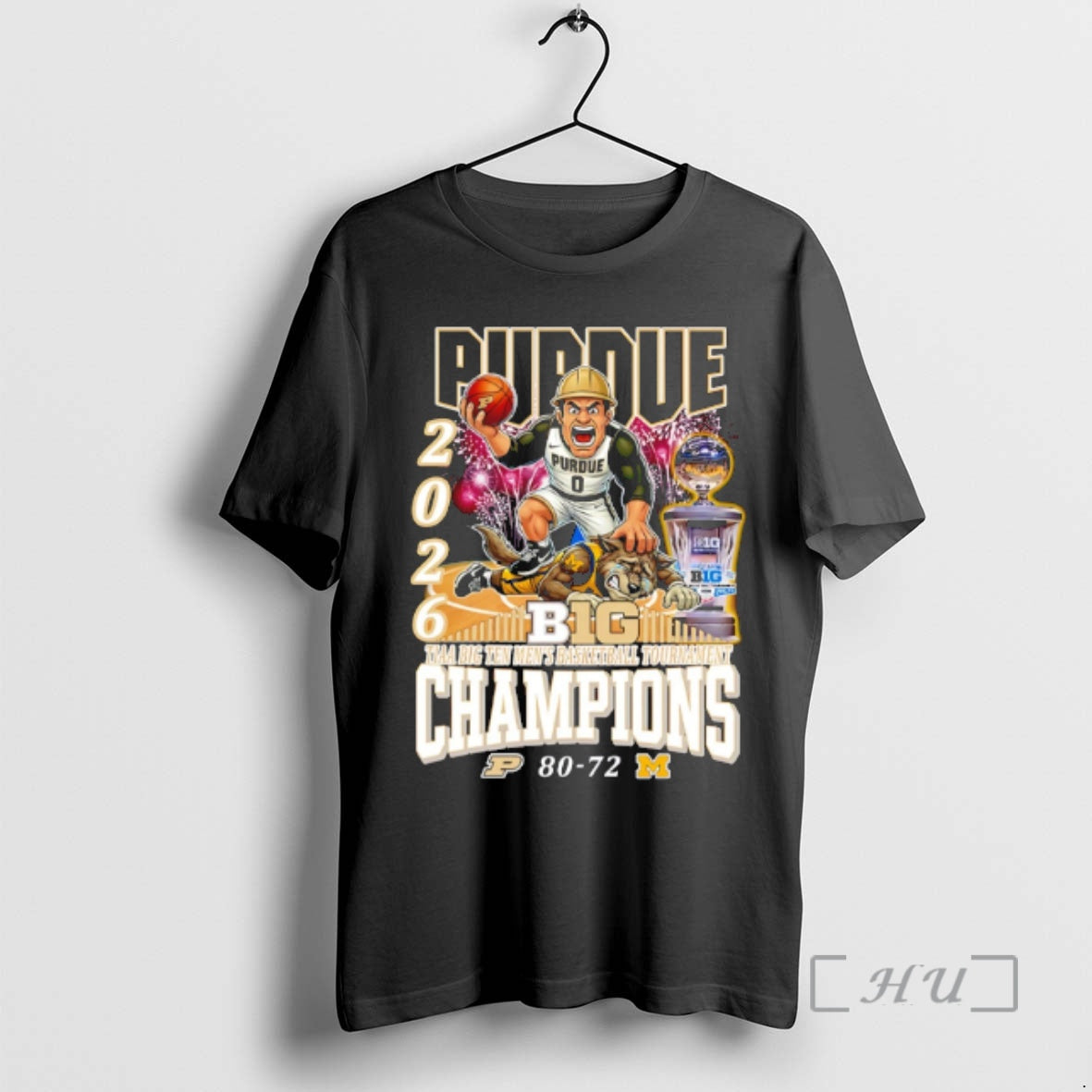 Officials Purdue Boilermakers 2026 Big Ten Mens Basketball Champions Macot Trophy Premium T Shirts Sweater