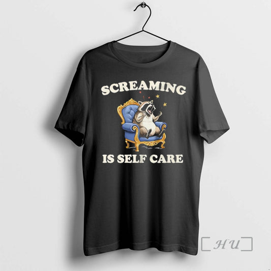 Officials Raccoon Screaming Is Self Care T-Shirts, Hoodie, Sweatshirt | WearSparks.com
