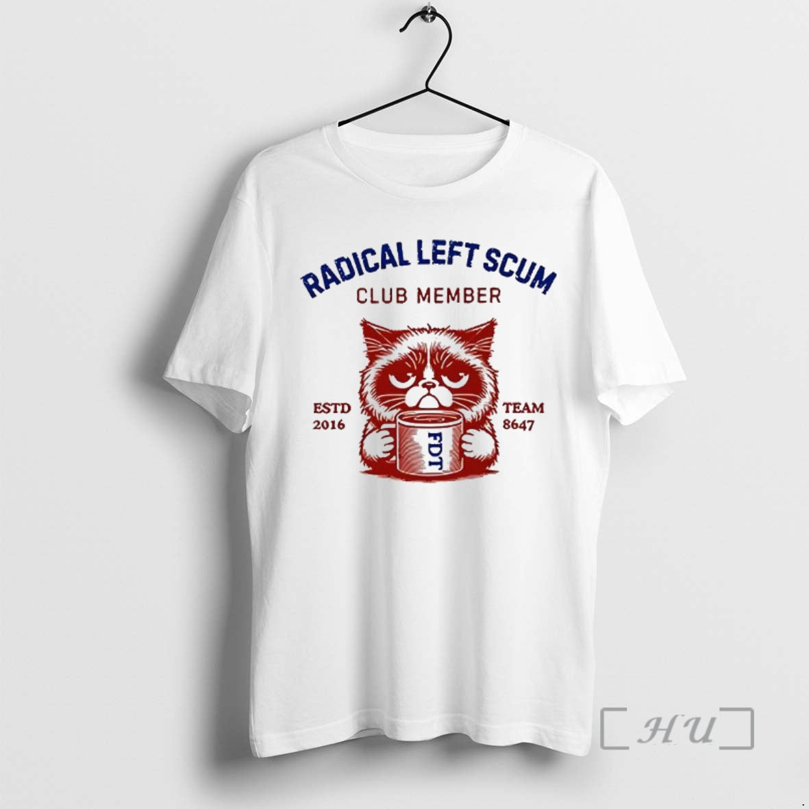 Officials Radical Left Scum Club Member Estd 2016 Fdt Team 8647 Kitten Caricature Premium T-Shirts, Hoodie, Sweatshirt