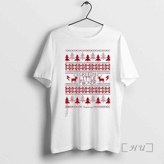 Officials Reindeer Warning Greedy Little Fucker Ugly Christmas T-Shirts, Hoodie, Sweatshirt | WearSparks.com