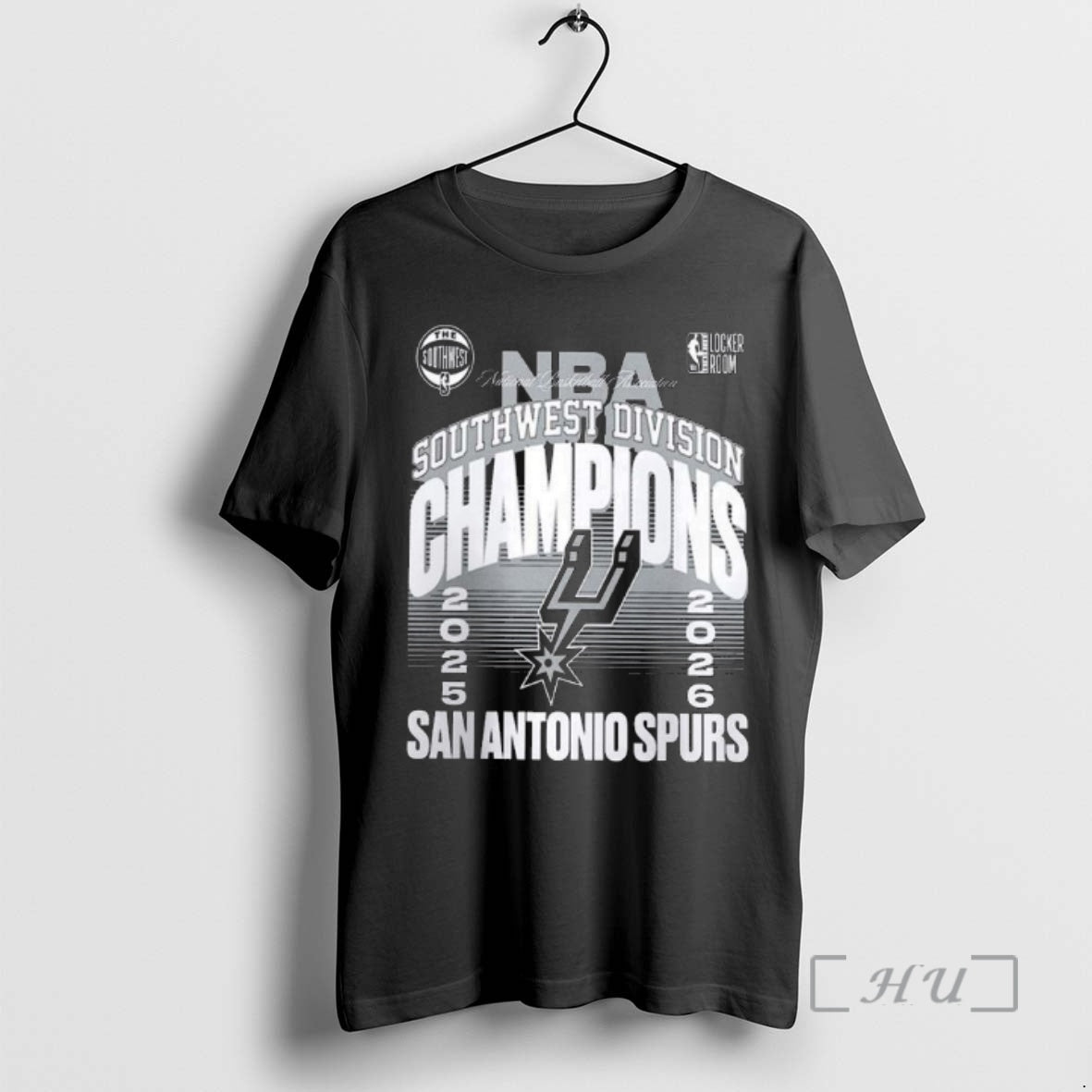 Officials San Antonio Spurs Black 2026 Nba Southwest Division Champions Locker Room Premium T Shirts