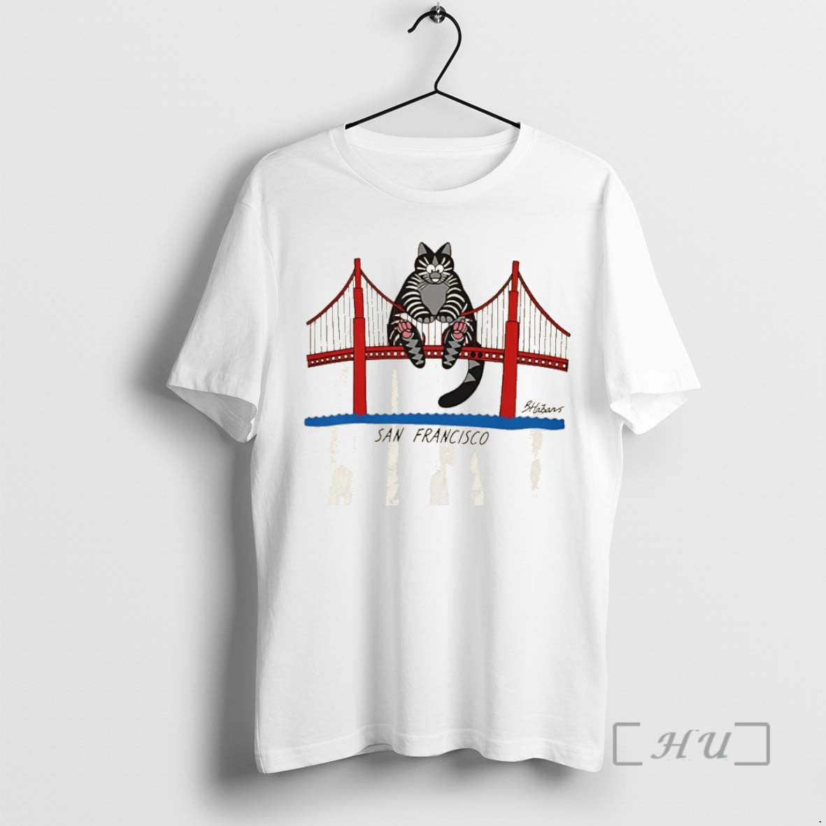 Officials San Francisco Bridge Funny Cat Graphic