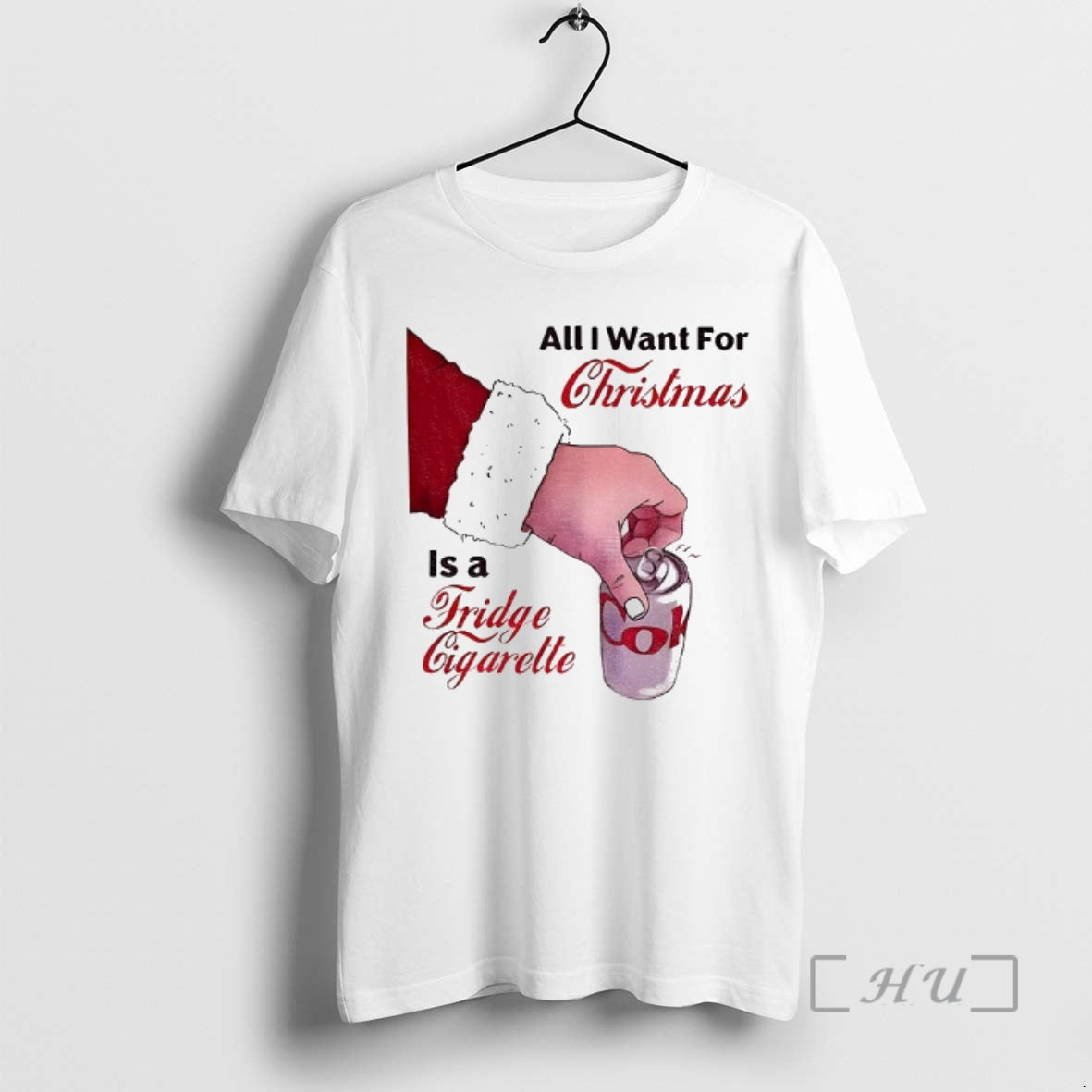 Officials Santa Claus All I Want For Christmas Is A Fridge Cigarette Premium T Shirts Hoodie, Sweatshirt | WearSparks.com