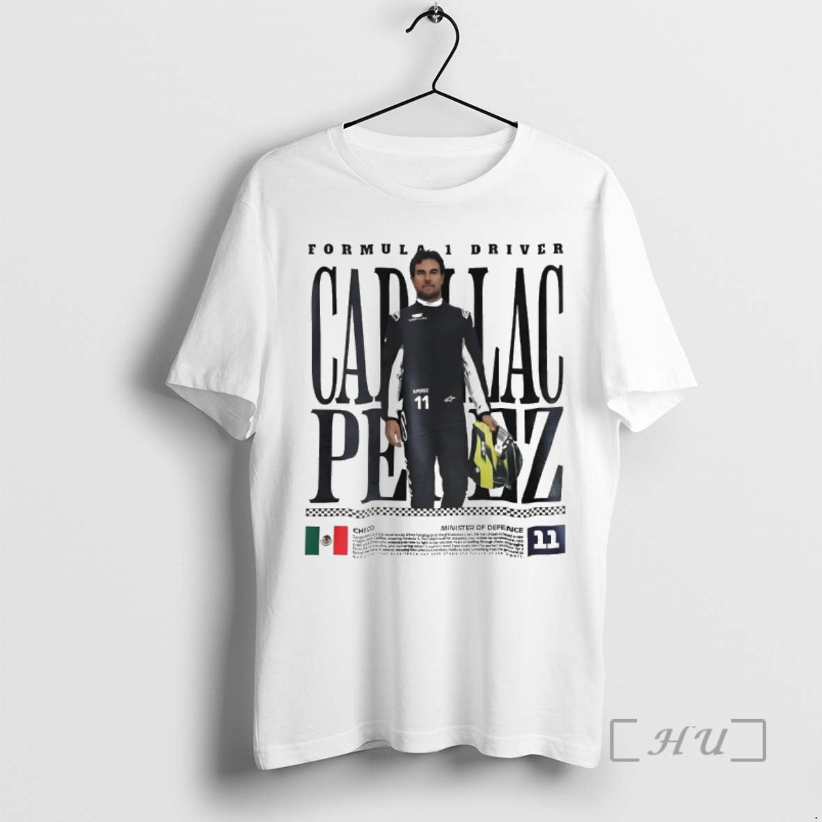 Officials Sergio Perez 11 Formula 1 Racing Checo Minister Of Defence 2026 Premium T Shirts