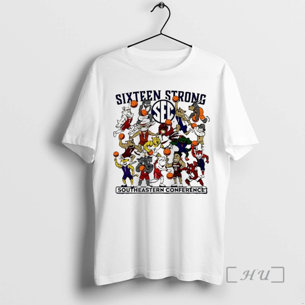 Officials Southeastern Conference Sixteen Strong Basketball Mascot T-Shirts, Hoodie, Sweatshirt | WearSparks.com