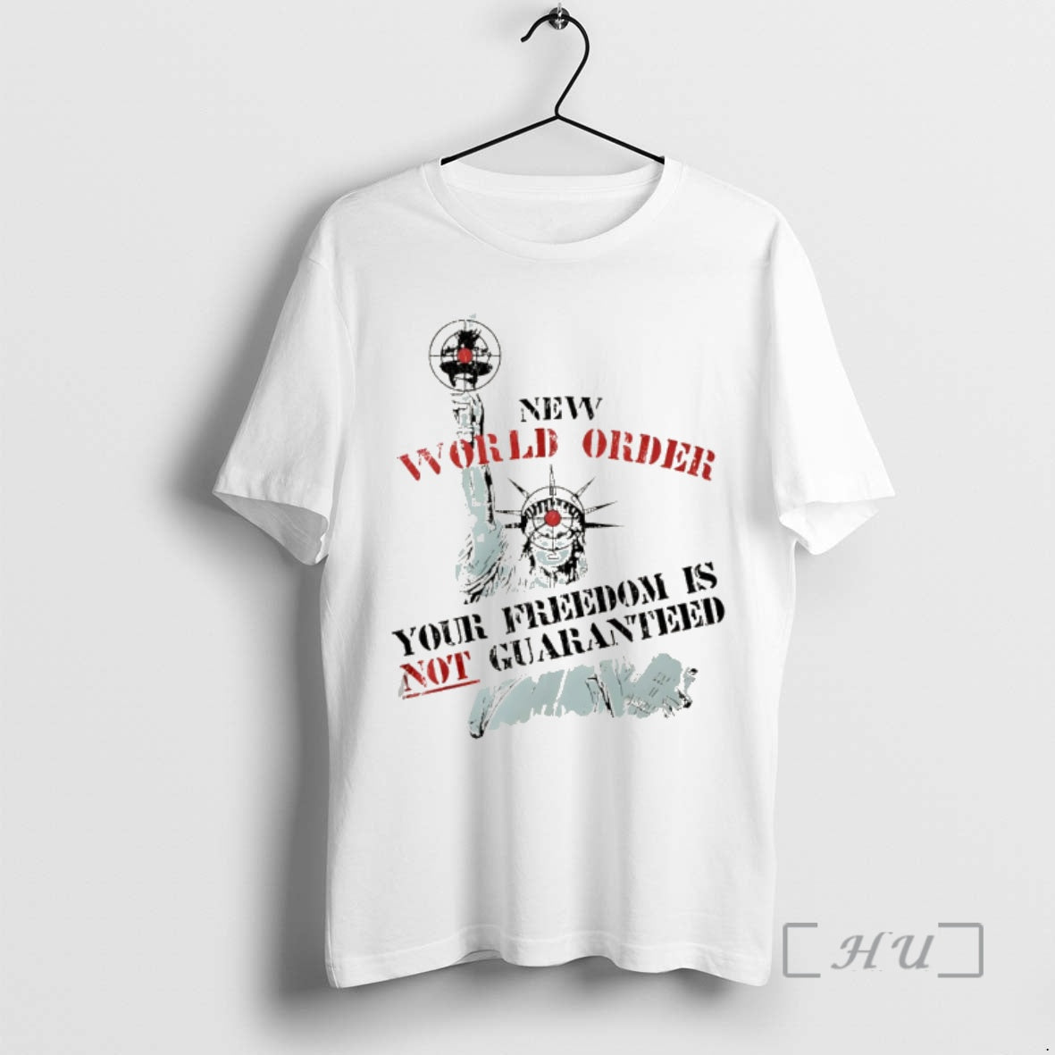Officials Statue Of Liberty New World Order Your Freedom Is Not Guaranteed Premium T Shirts