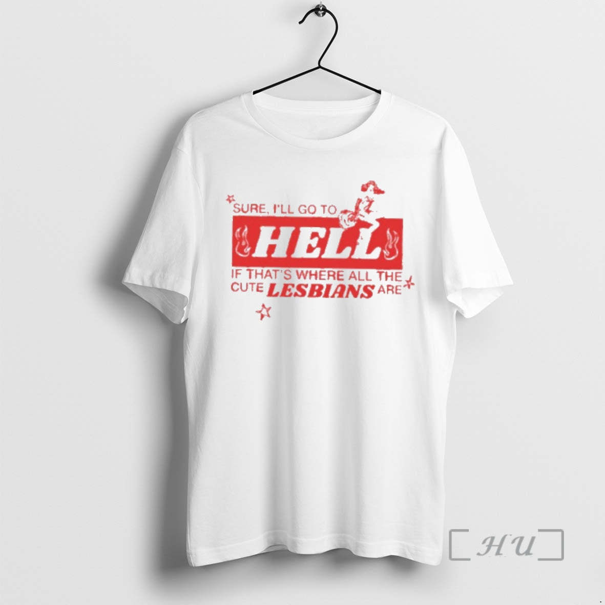 Officials Sure Ill Go To Hell If Thats Where All The Cute Lesbians Are Premium T-Shirts, Hoodie, Sweatshirt | WearSparks.com