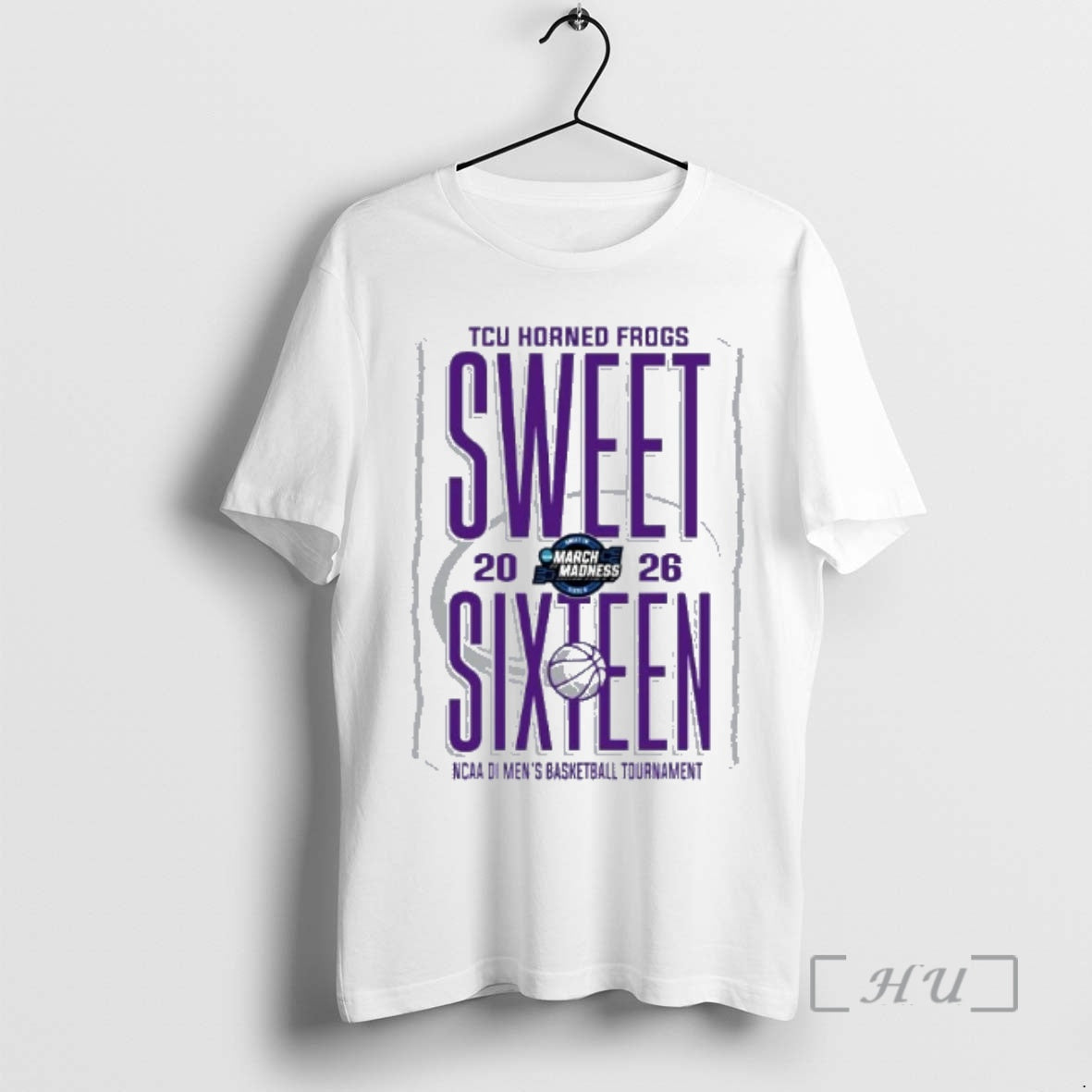 Officials Tcu Horned Frogs Sweet Sixteen 2026 Ncaa Di Mens Basketball Tournament Premium T Shirts