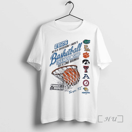 Officials Tampa Fl 2026 Ncaa Di Mens Basketball Championship 1st 2nd Rounds Premium T Shirts