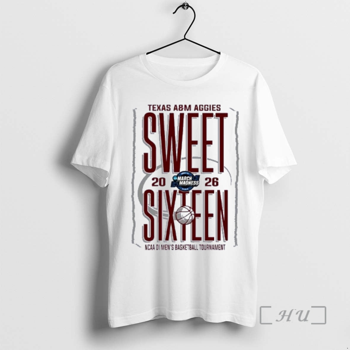 Officials Texas Am Aggies Sweet Sixteen 2026 Ncaa Di Mens Basketball Tournament Premium T Shirts