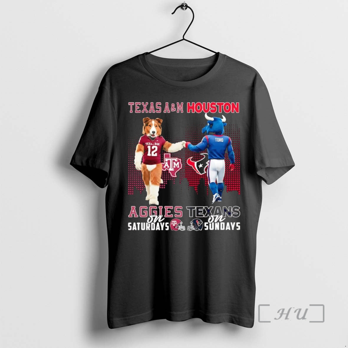 Officials Texas Am Aggies On Saturdays Houston Texans On Sundays Mascot Premium T Shirts Sweater Hoodie, Sweatshirt