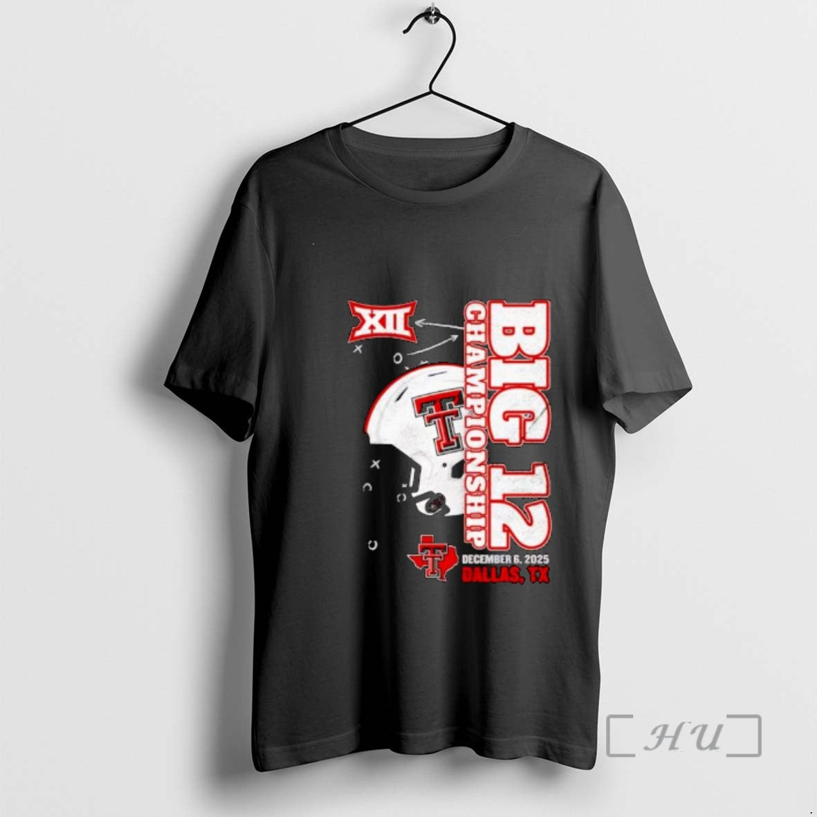 Officials Texas Tech Red Raiders 2025 Big 12 Championship Vertical Helmet Ornaments Premium T Shirts Hoodie, Sweatshirt