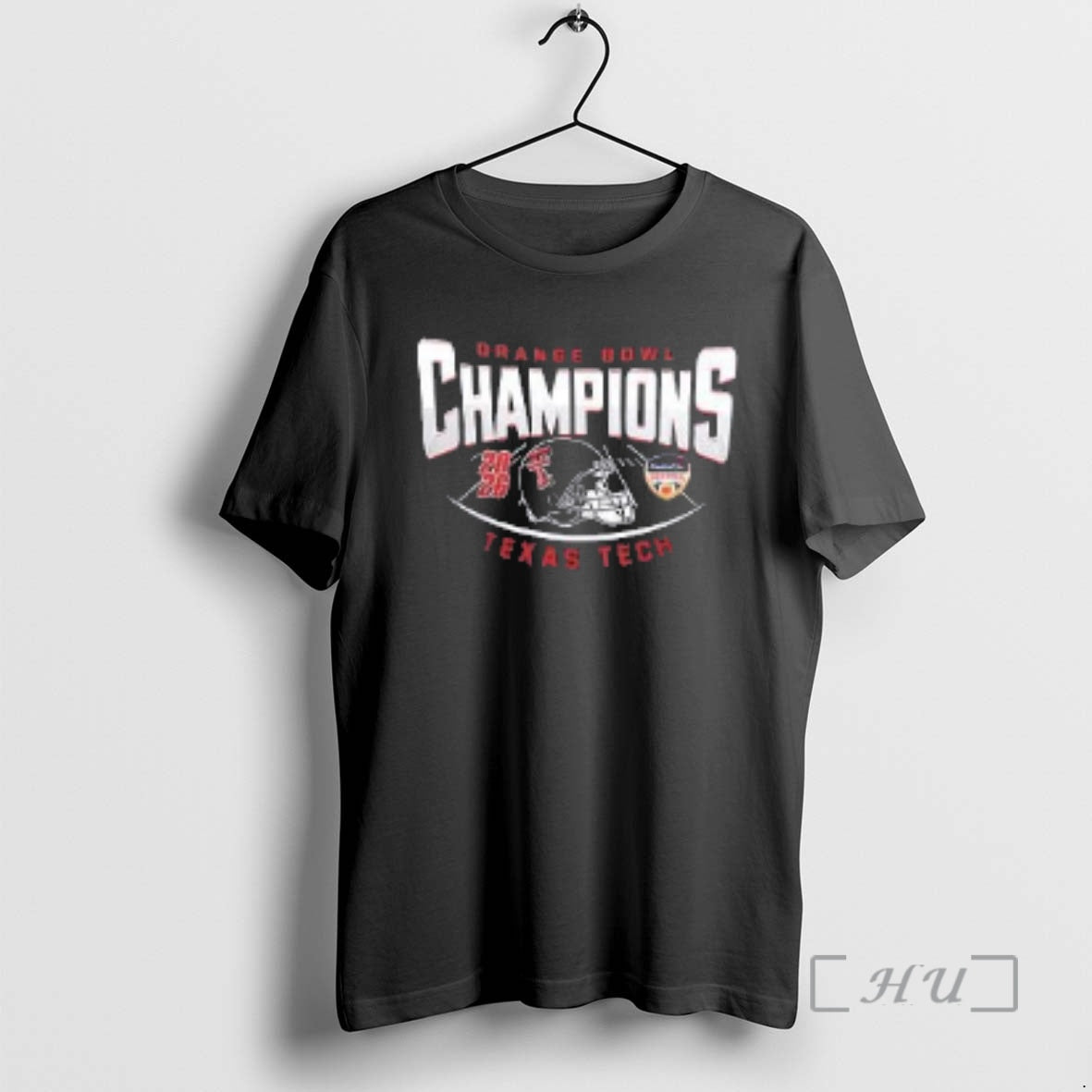 Officials Texas Tech Red Raiders 2026 Orange Bowl Champions Helmet Two Sided Premium T Shirts Hoodie, Sweatshirt