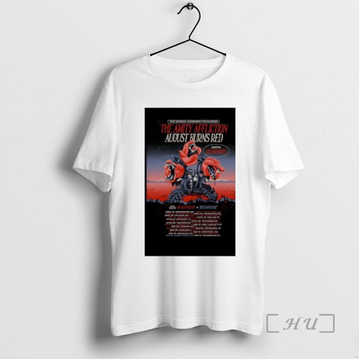 Officials The Amity Affliction And August Burns Red North America Tour 2026 Premium T Shirts Hoodie, Sweatshirt
