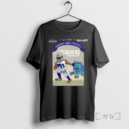 Officials The Dallas Cowboys Vs The Detroit Lions Thursday Night Football 2025 Circle Black Premium T-Shirts, Hoodie,...