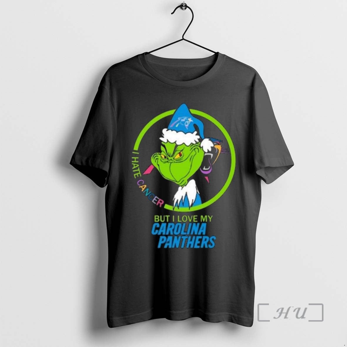 Officials The Grinch I Hate Cancer But I Love My Carolina Panthers Merry Christmas Premium T-Shirts, Hoodie, Sweatshirt