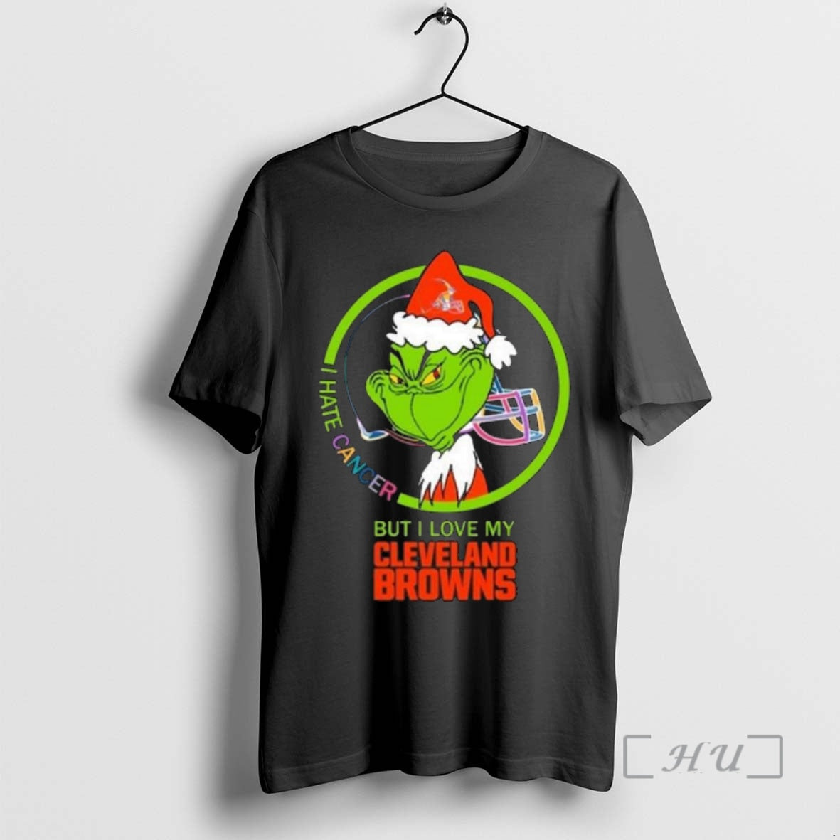Officials The Grinch I Hate Cancer But I Love My Cleveland Browns Merry Christmas Premium T-Shirts, Hoodie, Sweatshirt