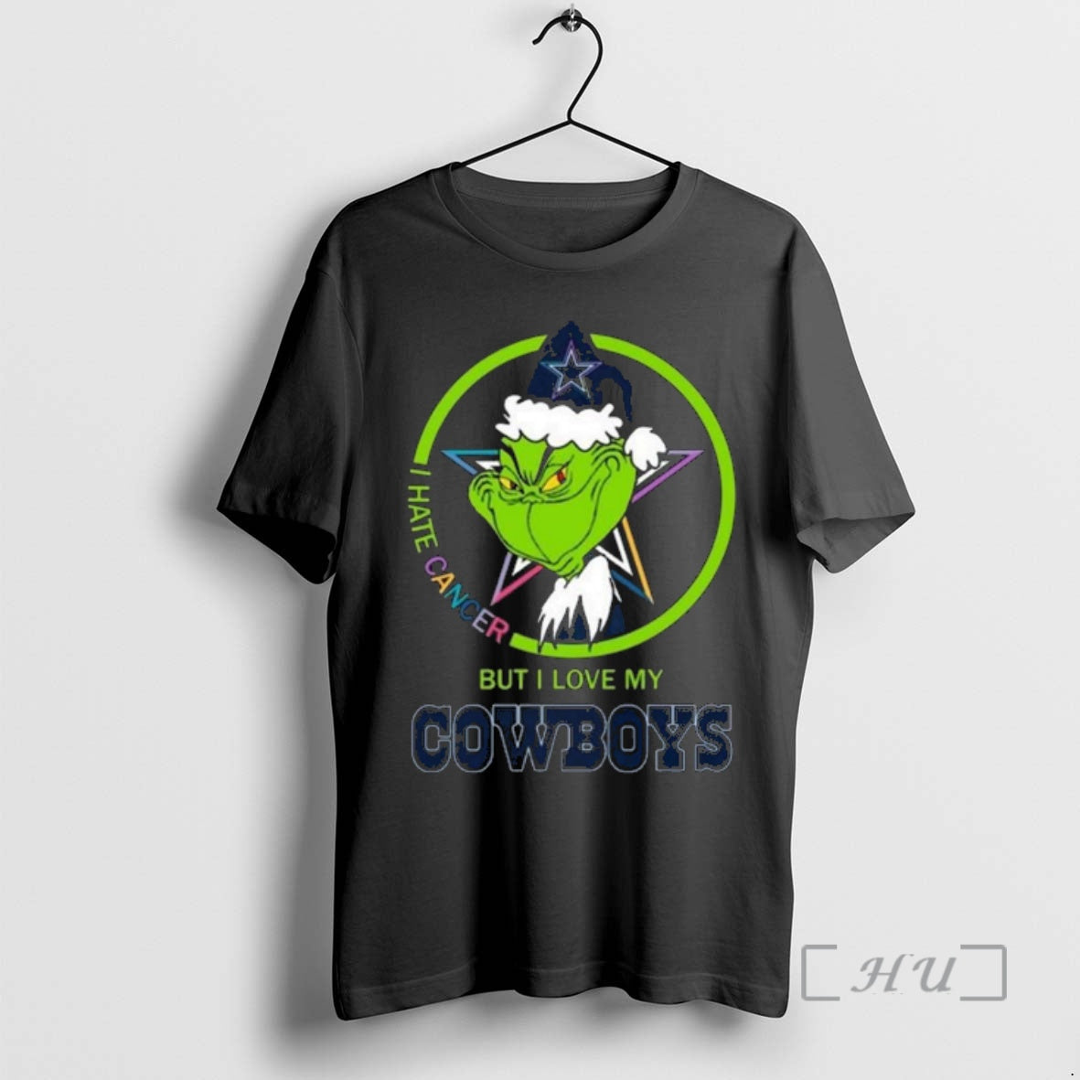 Officials The Grinch I Hate Cancer But I Love My Dallas Cowboys Merry Christmas Premium T-Shirts, Hoodie, Sweatshirt
