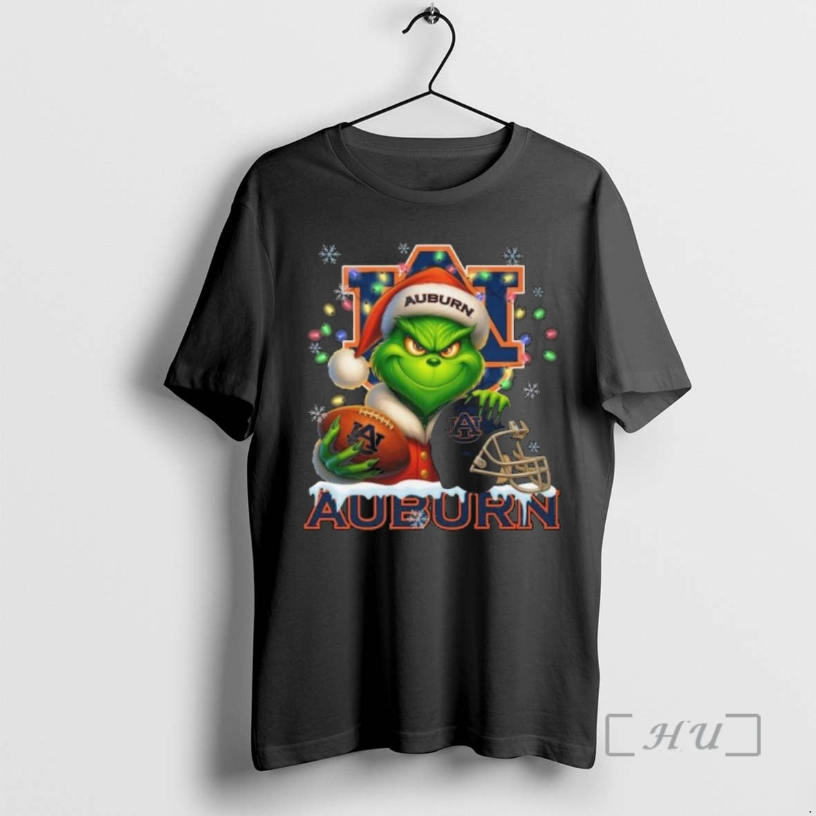 Officials The Grinch X Ball And Helmet Auburn Tigers Merry Christmas 2025 Premium T Shirts Hoodie, Sweatshirt