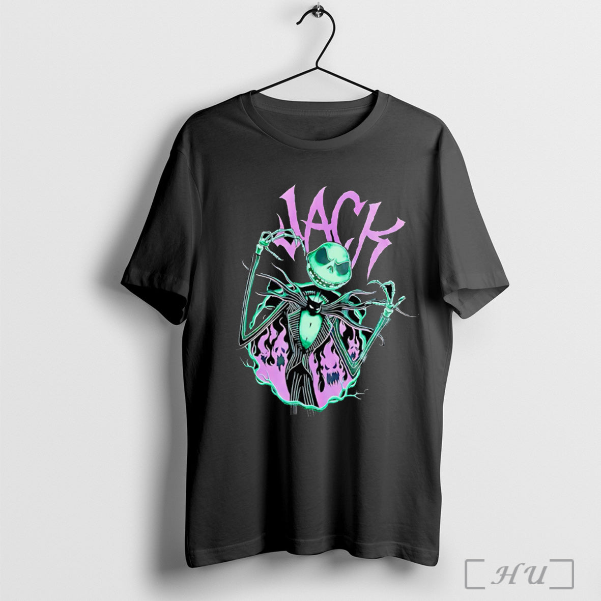 Officials The Nightmare Before Christmas Jack Skellington Flames T Shirt