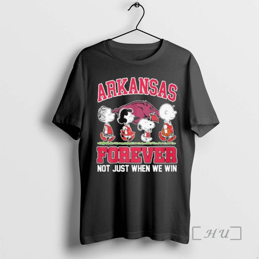 Officials The Peanuts X Arkansas Basketball Forever Not Just When We Win Premium T Shirts