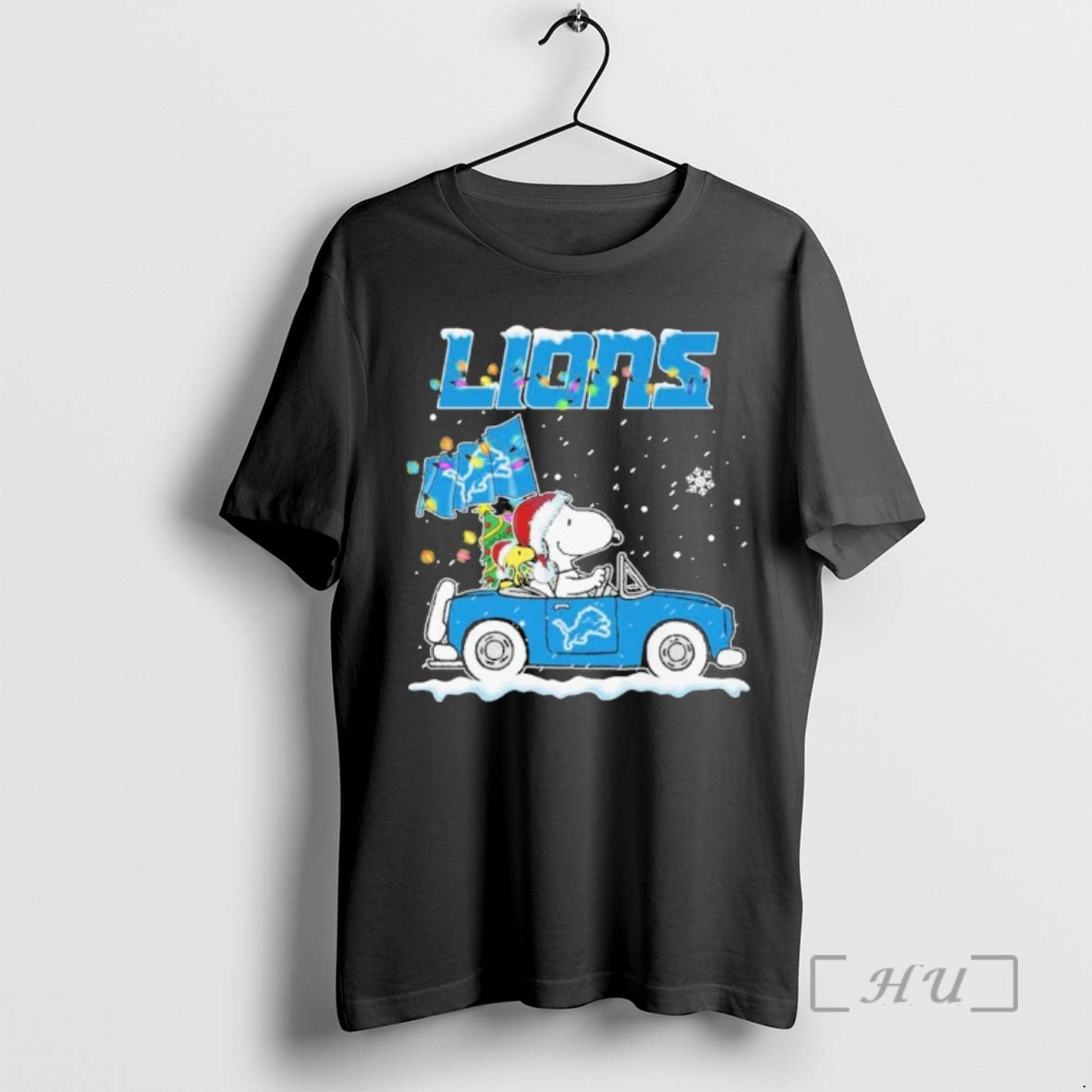 Officials The Peanuts X Detroit Lions Driving Car Christmas T-Shirts, Hoodie, Sweatshirt | WearSparks.com