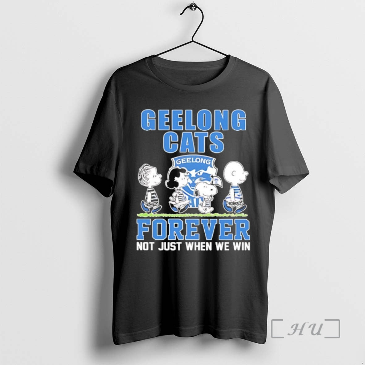 Officials The Peanuts Characters Geelong Cats Forever Not Just When We Win Premium T Shirts