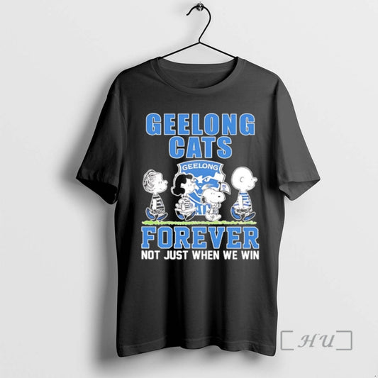 Officials The Peanuts Characters Geelong Cats Forever Not Just When We Win Premium T Shirts