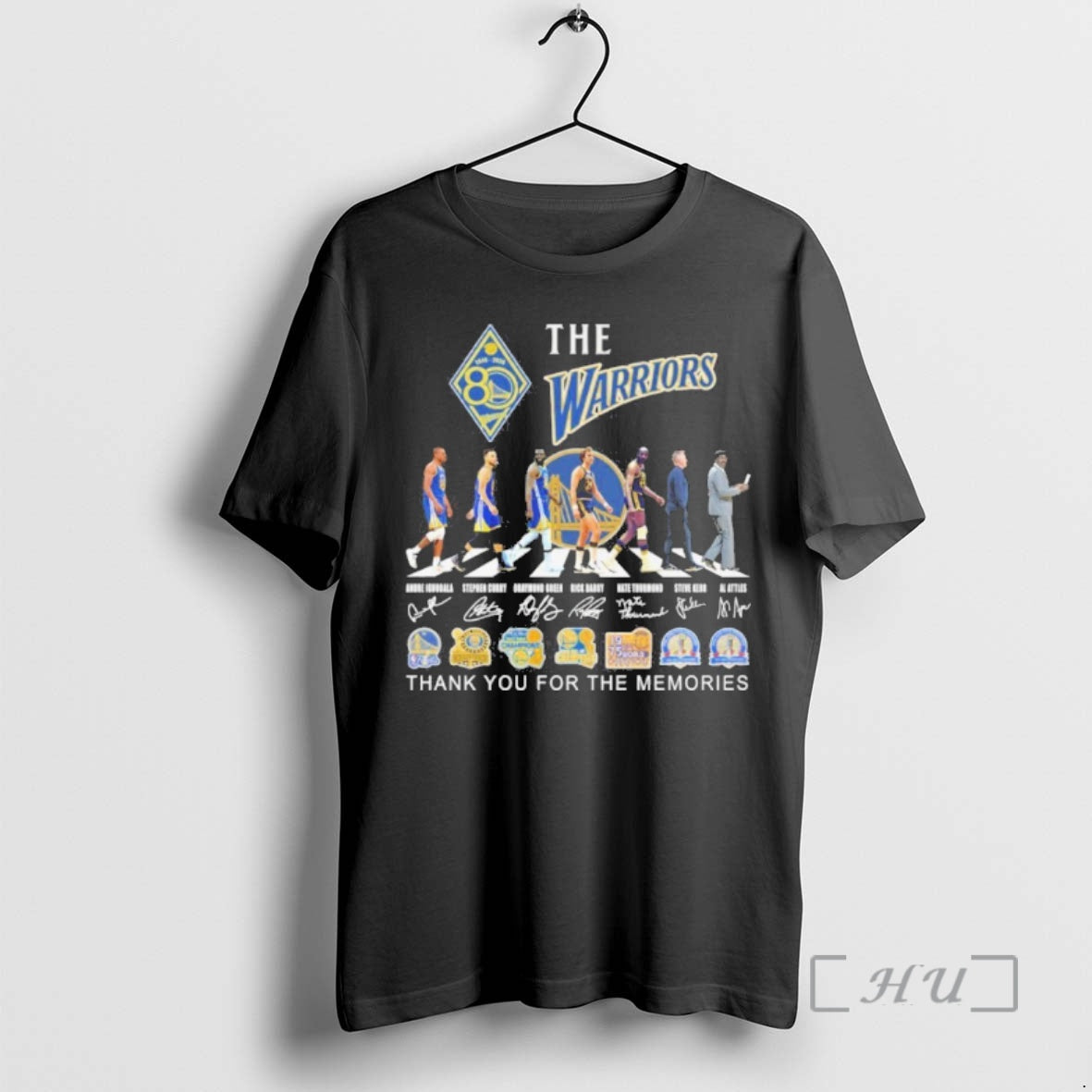 Officials The Warriors Play Abbey Road Signature Logo Thank You For The Memories Premium T-Shirts, Hoodie, Sweatshirt