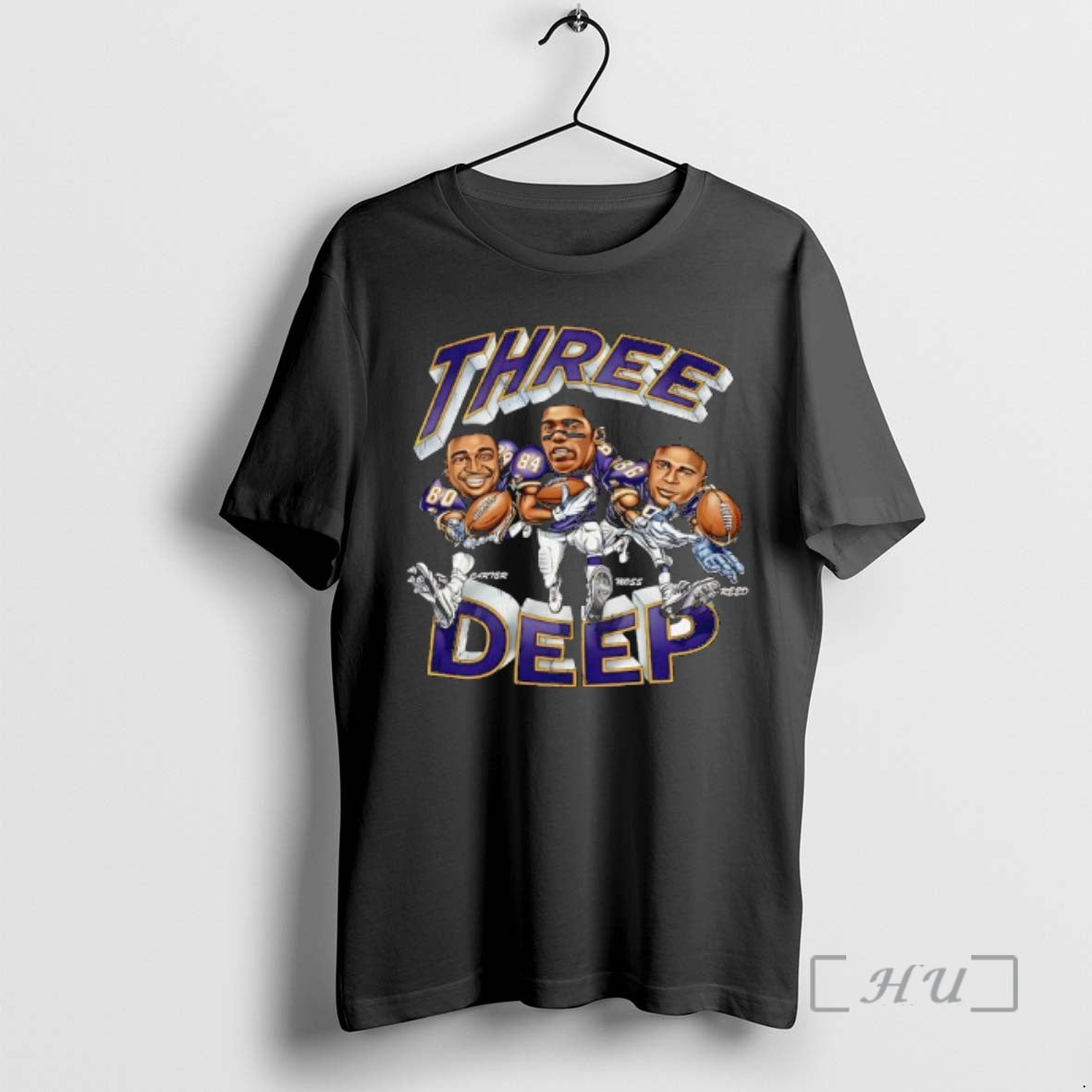 Officials Three Deep Jake Reed Randy Moss Cris Carter Graphic T-Shirts, Hoodie, Sweatshirt | WearSparks.com