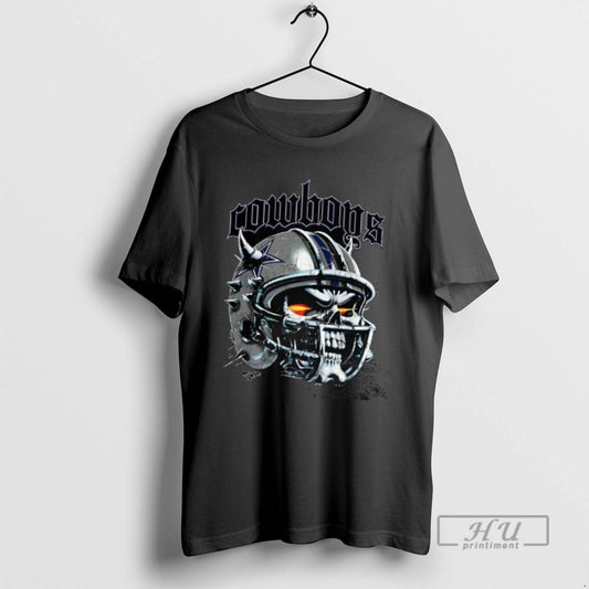 Officials Trending Dallas Cowboys Football Skull Helmet Halloween T Shirt