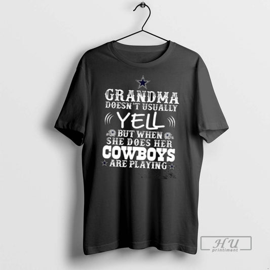 Officials Trending Dallas Cowboys Grandma Doesnt Usaually Yell T Shirt