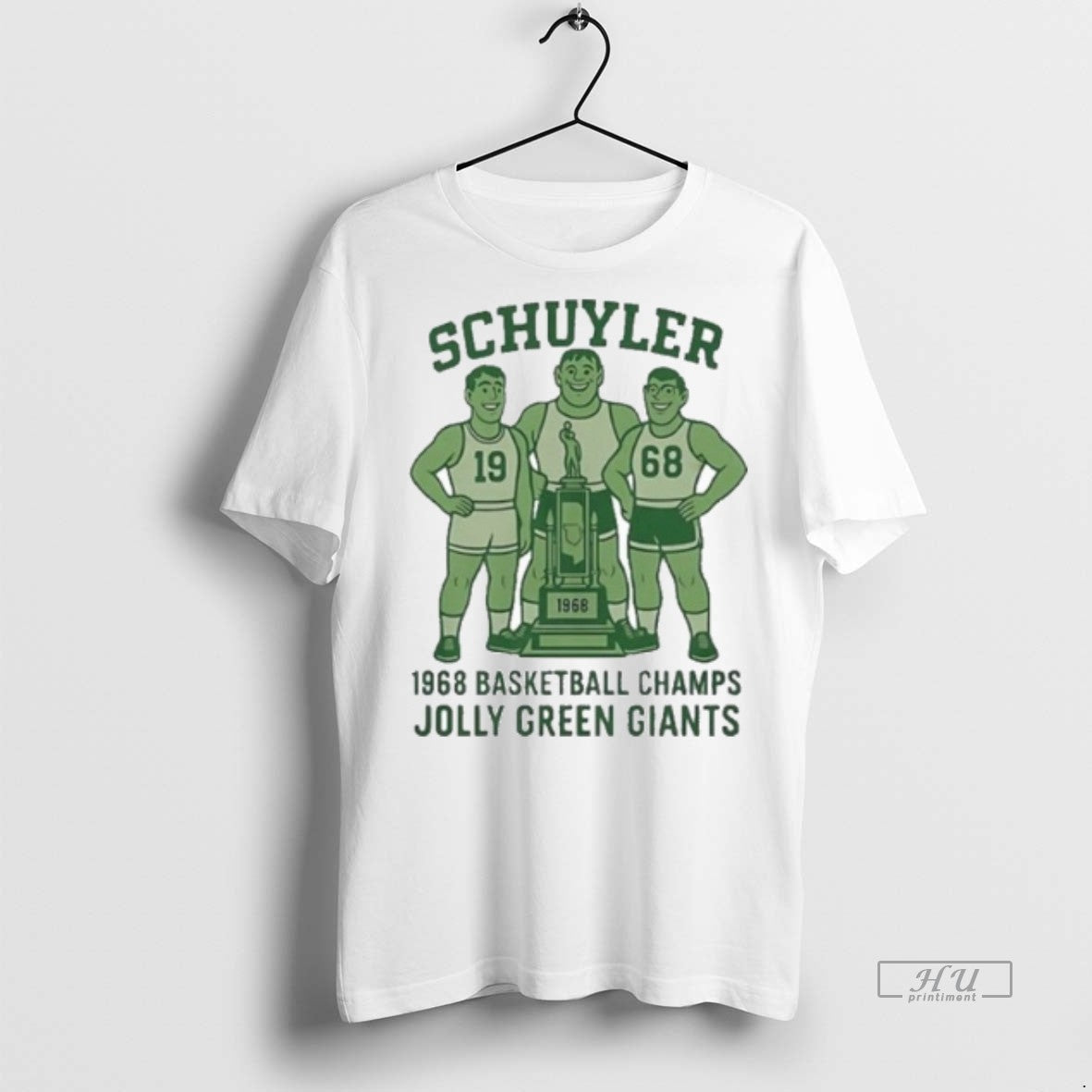 Officials Trending Schuyler Jolly Green Giants Basketball Champs 1968 T Shirt Sweater