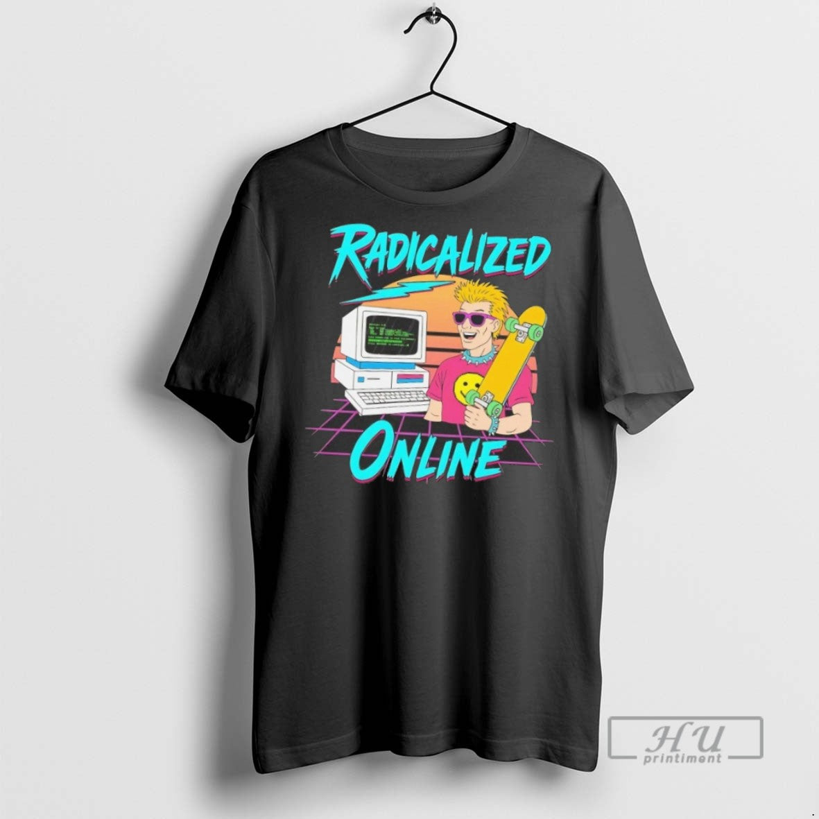 Officials Trending Skating Boy Radicalized Online Retro 80s T Shirt