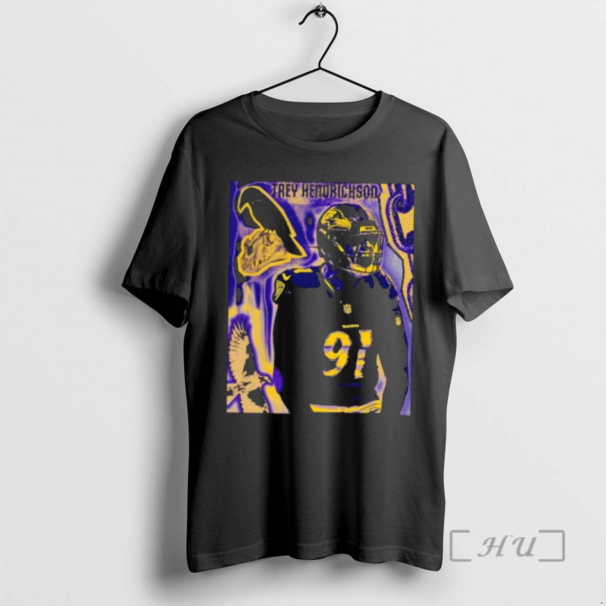 Officials Trey Hendrickson Baltimore Ravens Number 91 Crow Skull