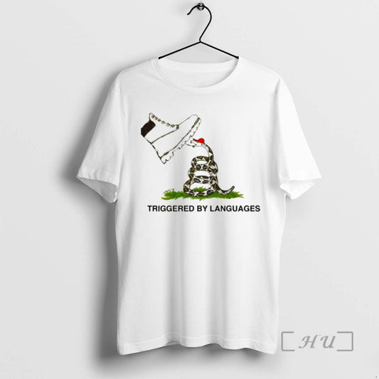 Officials Triggered By Languages Dont Tread On Me Gadsden Flag Graphic Premium T Shirts Sweater Hoodie, Sweatshirt
