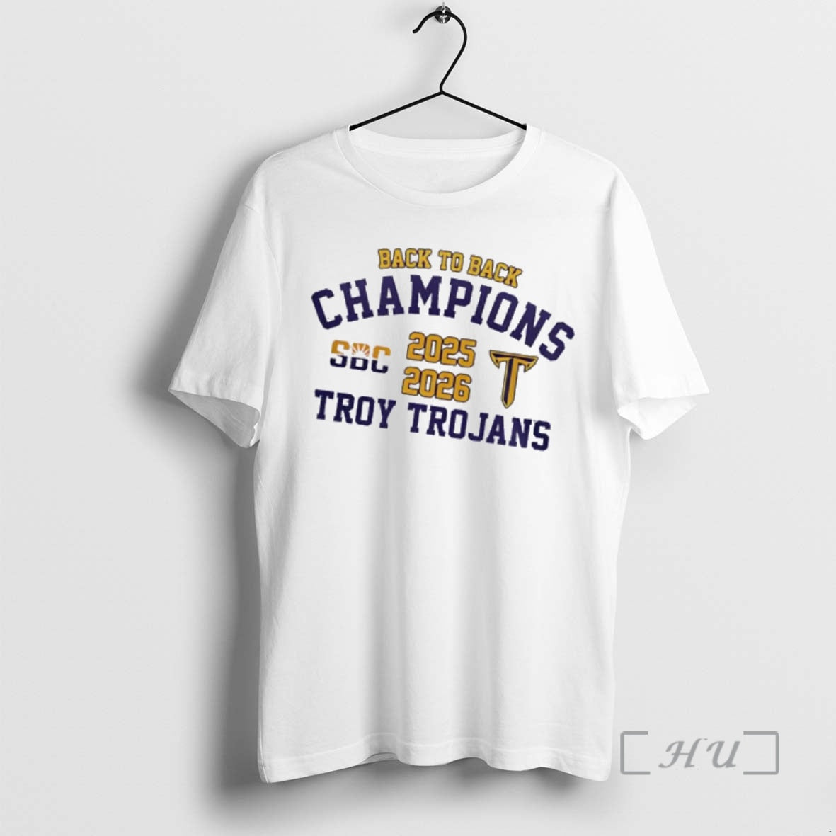 Officials Troy Trojans Back To Back 2025 2026 Sbc Womens Basketball Champions Premium T Shirts