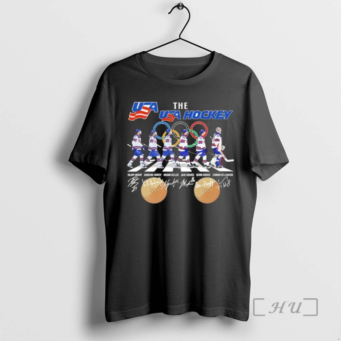 Officials Usa Hockey Team Hilary Knight And Players Abbey Road Signatures Premium T Shirts Sweater
