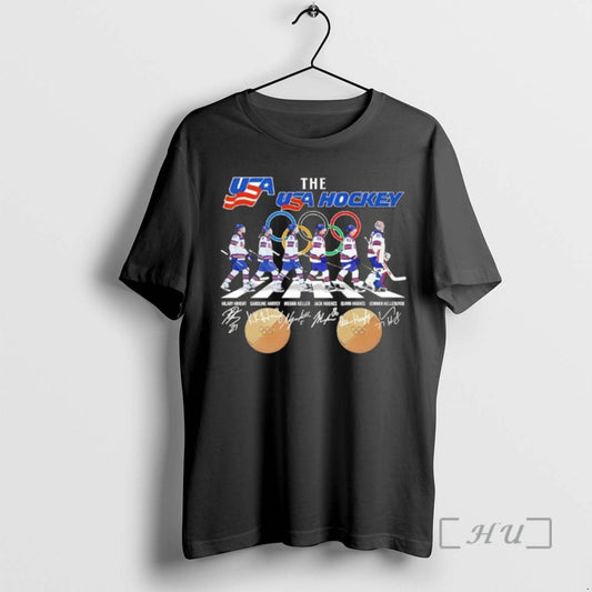 Officials Usa Hockey Team Hilary Knight And Players Abbey Road Signatures Premium T Shirts Sweater