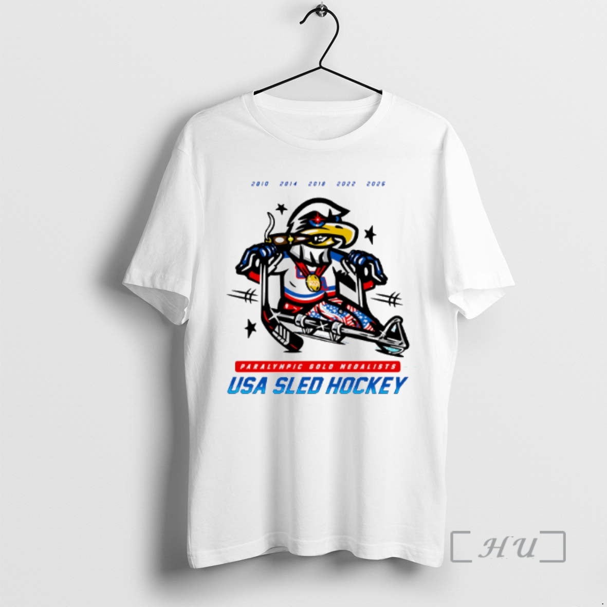 Officials Usa Sled Hockey Paralympic Gold Medalists 10 14 18 22 26 Premium T Shirts