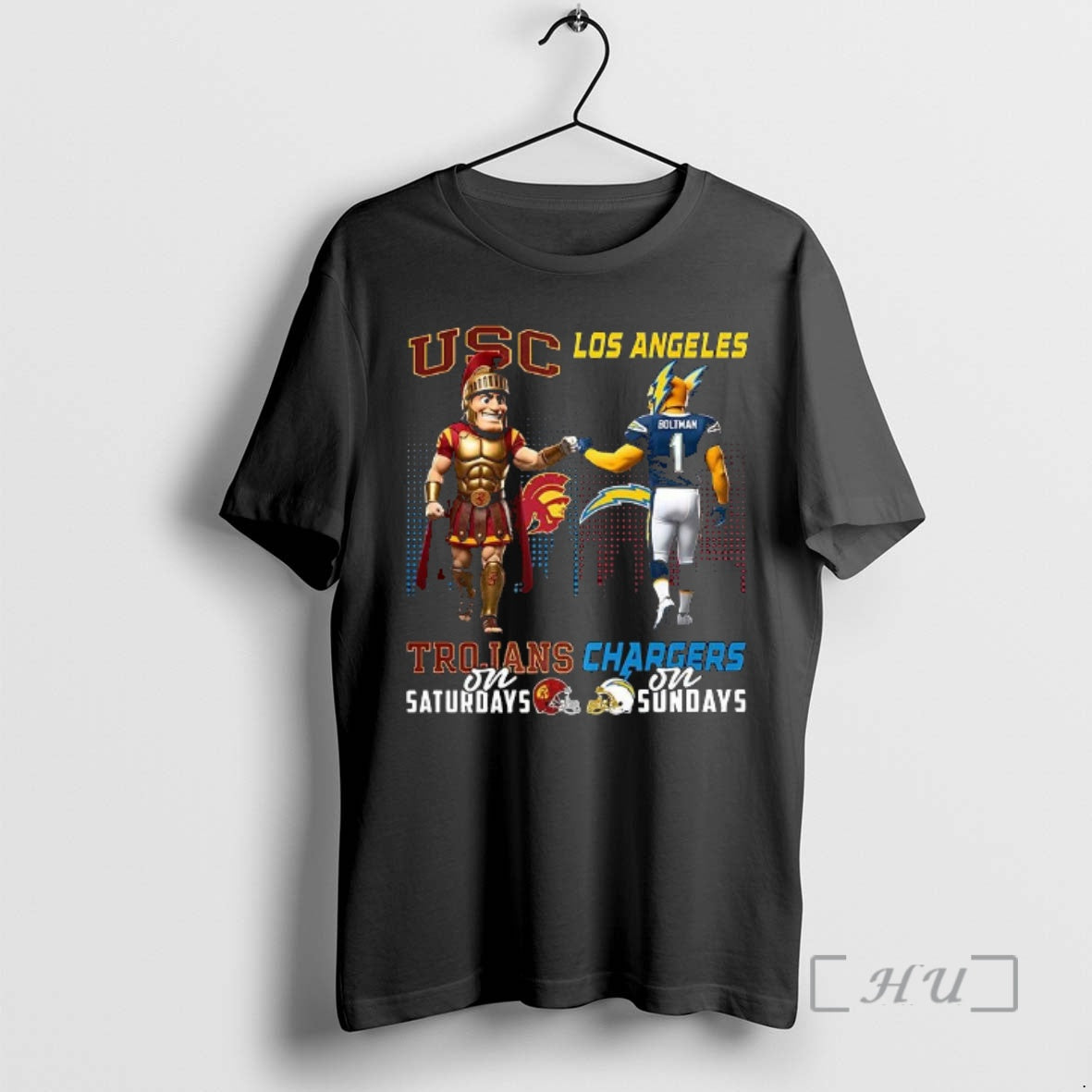 Officials Usc Trojans On Saturdays Vs Los Angeles Chargers On Sundays Mascot Premium T Shirts Hoodie, Sweatshirt