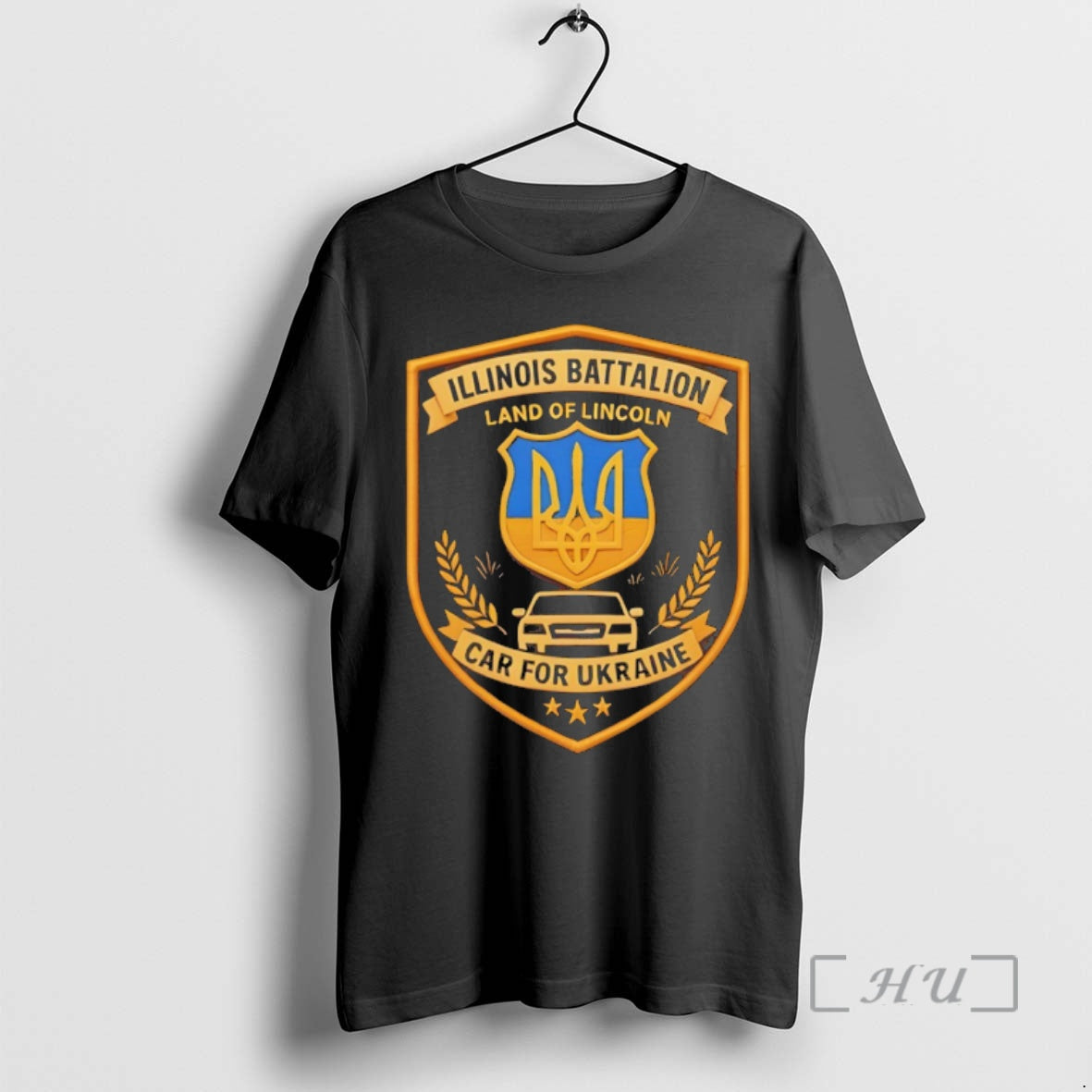Officials Ukraine Illinois Battalion 50 States For Land Of Lincoln Car For Ukraine Premium T-Shirts, Hoodie, Sweatshirt