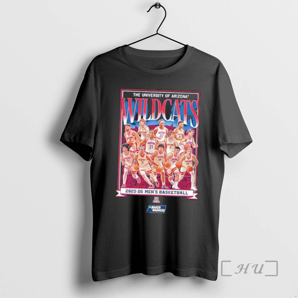 Officials University Of Arizona Wildcats Mens Basketball 2025 2026 Ncaa March Madness Premium T Shirts