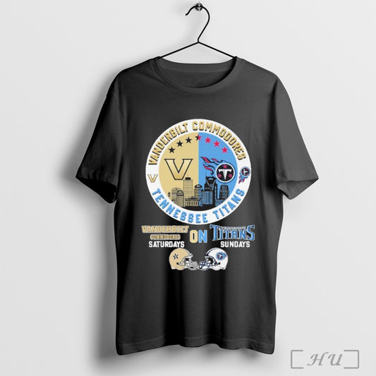 Officials Vanderbilt Saturdays On Tennessee Titans Sundays Shirt T Shirt