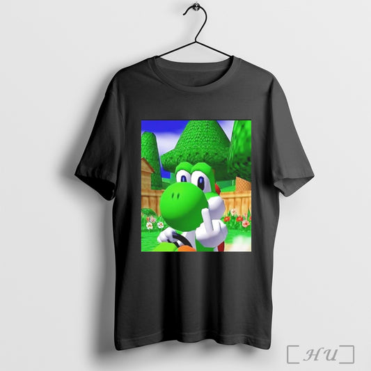 Officials Video Game Character Rebellious Middle Finger Graphic T Shirt