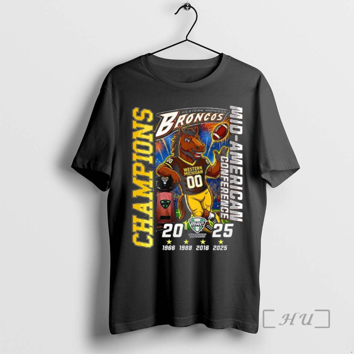 Officials Western Michigan Broncos Mascot Mid American Conference Champions 2025 T-Shirts, Hoodie, Sweatshirt