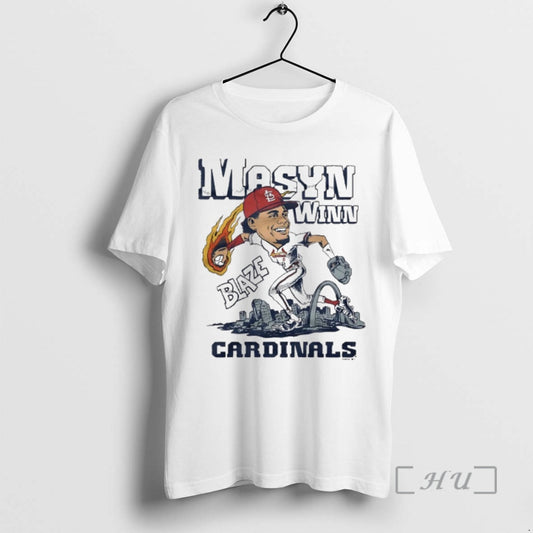 Officials Winn Blaze Cardinals Masyn Baseball Player Caricature Graphic