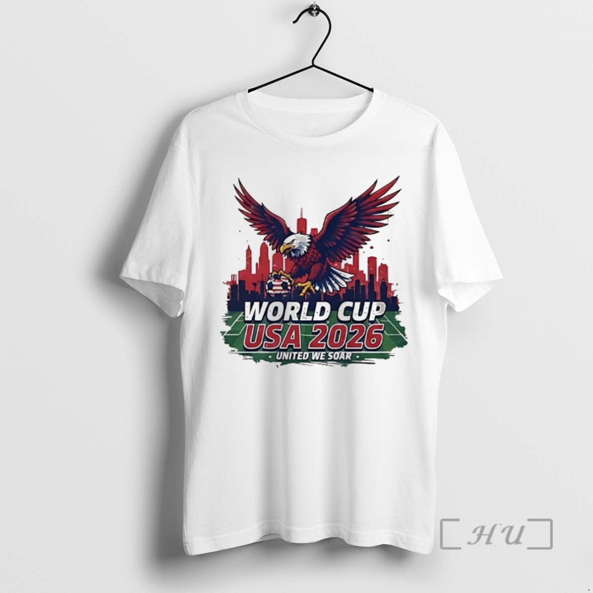Officials World Cup Usa 2026 Bald Eagle Soccer United We Soar City Skyline Football Field T-Shirts, Hoodie, Sweatshirt