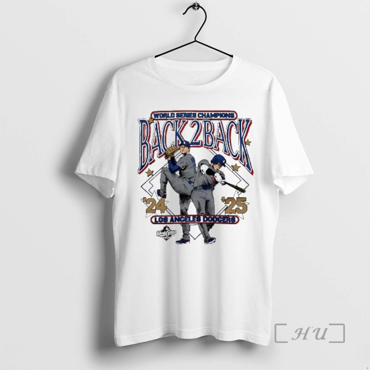 Officials World Series Champions Back 2 Back 24 25 Los Angeles Dodgers Premium T Shirts